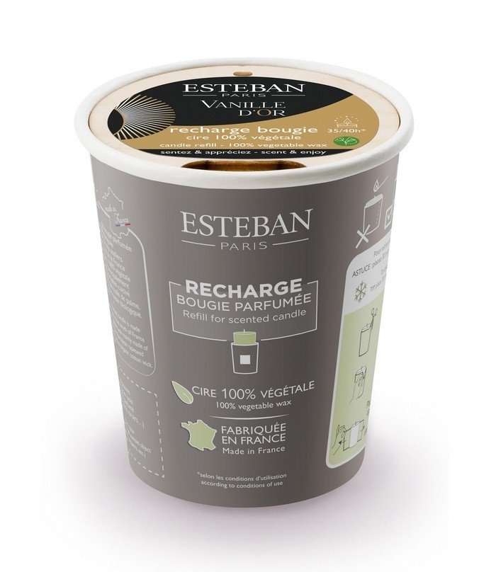 Esteban PARIS Wkład do Świecy 180 g / Zapach Vanille d'Or