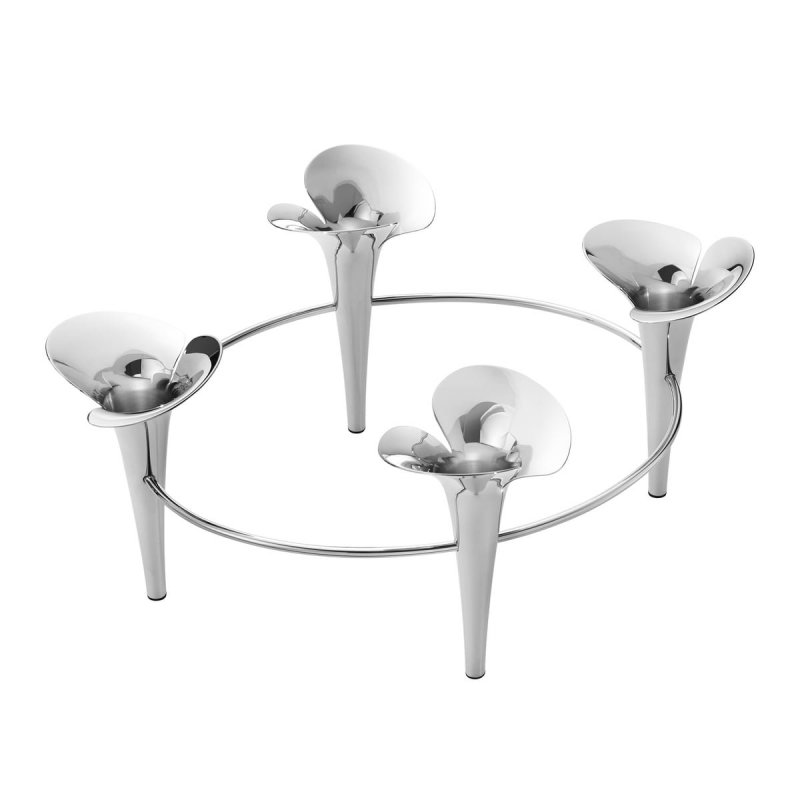 Georg Jensen BLOOM Świecznik Czteroramienny / Srebrny