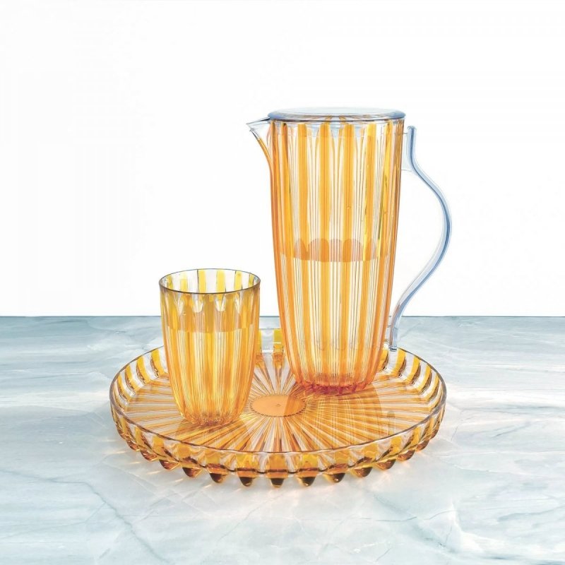 Guzzini DOLCEVITA Szklanki 470 ml z Tworzywa z Recyklingu - Zestaw 4 Szklanek / Żółty