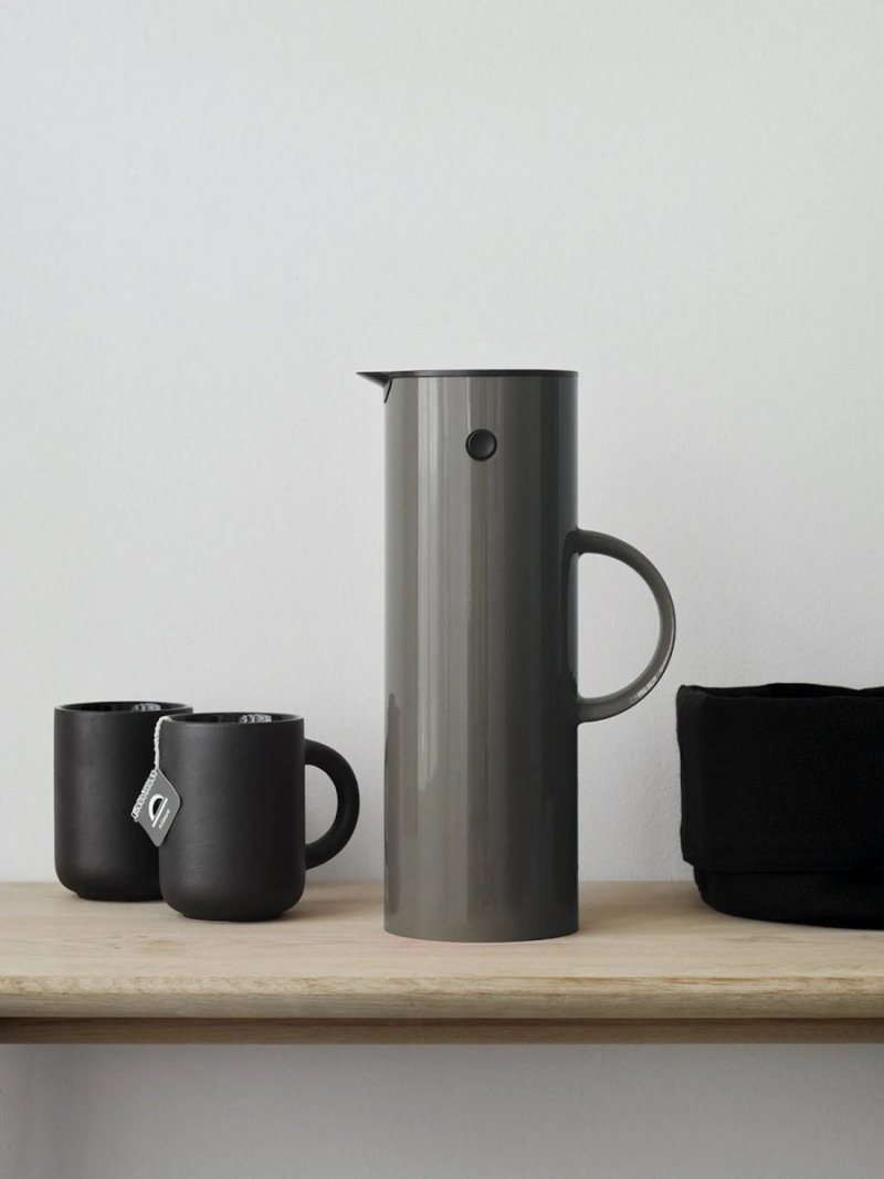 Stelton EM77 Termos Stołowy - Dzbanek Termiczny 1 l / Brązowy- Bark