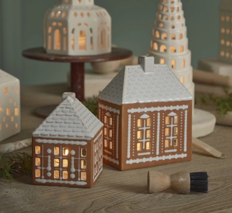 Kähler GINGERBREAD Lampion Świąteczny / Świecznik Domek z Piernika 12 cm