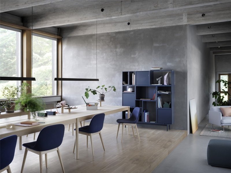 Muuto LINEAR Podłużna Lampa Wisząca 87 cm Czarna