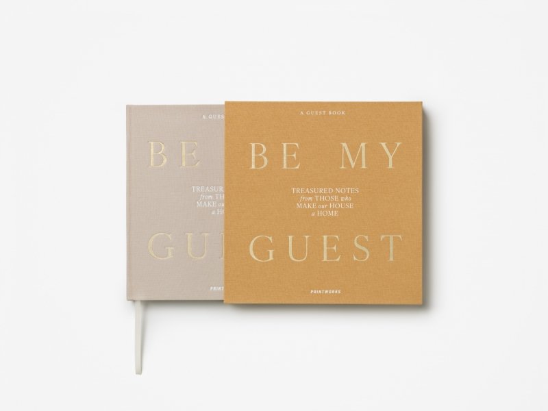 Printworks BOOKS Księga Gości w Półciennej Oprawie / Beżowa