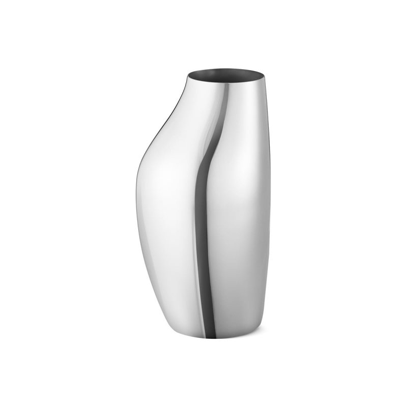 Georg Jensen SKY Wazon Stalowy 27 cm / Srebrny Połysk