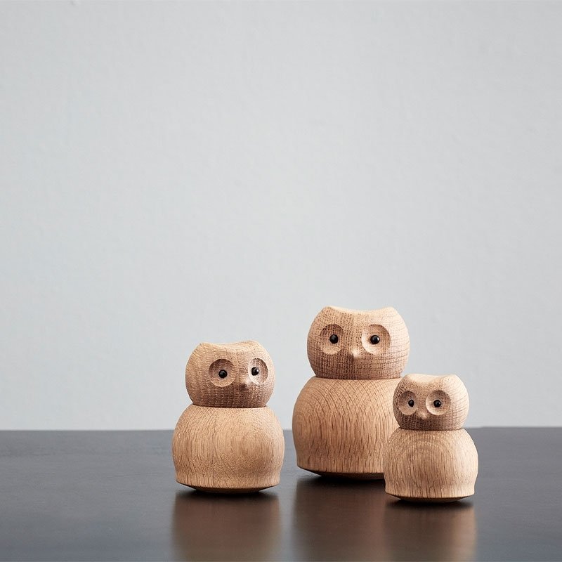 Andersen Furniture OWL Ptaszek Drewniany M - Sowa / Dębowy