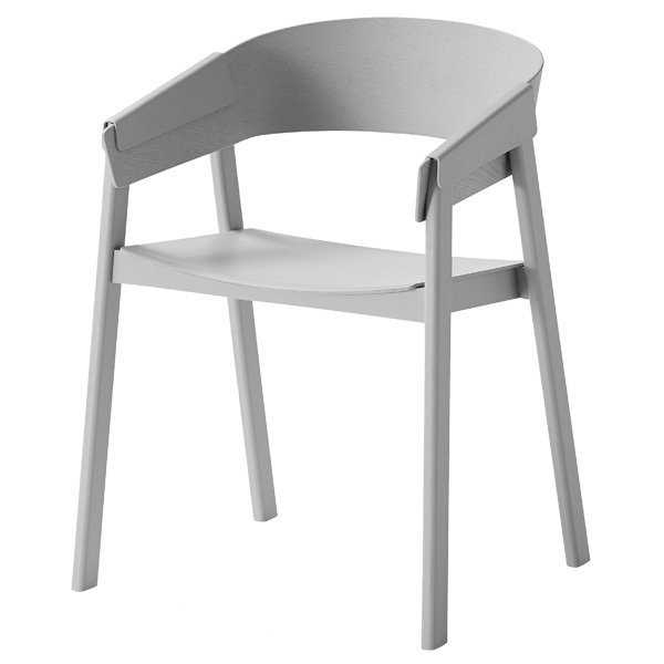 Muuto COVER Krzesło Drewniane - Szare