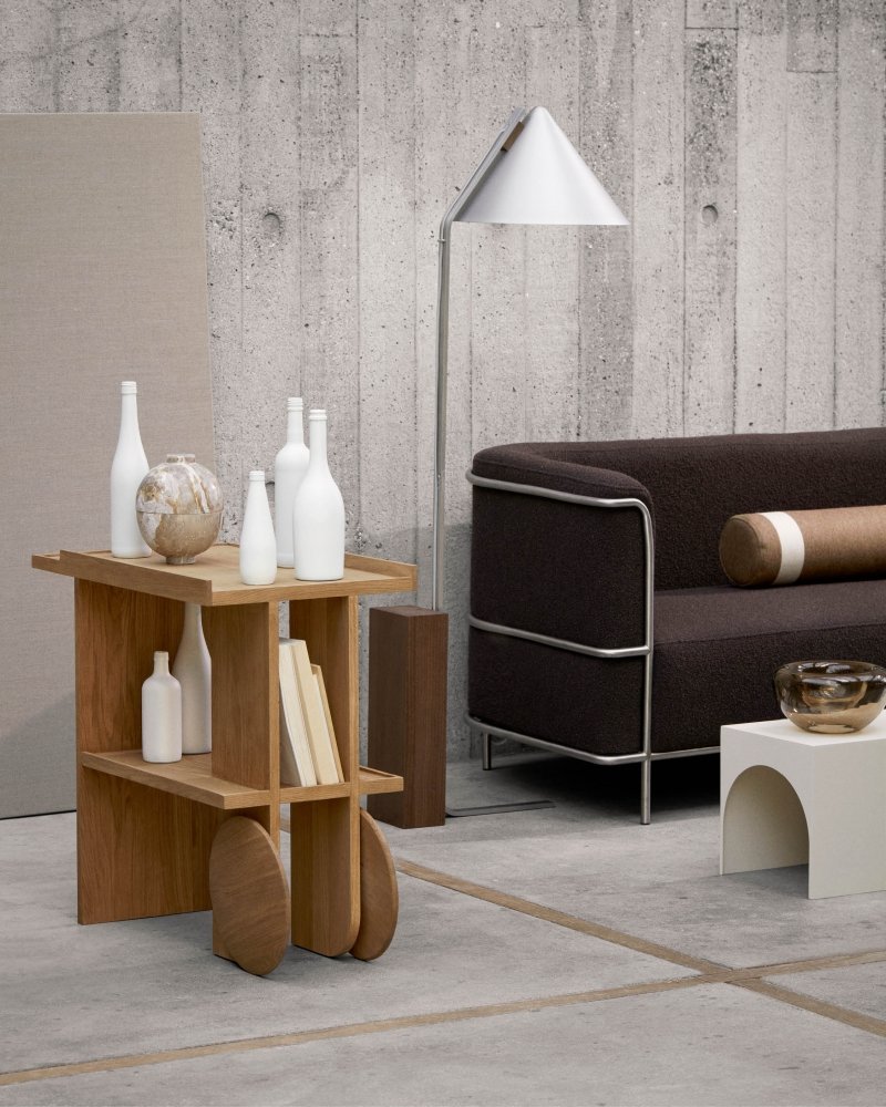 Kristina dam studio AXIS Stolik Pomocniczy - Wózek Barowy / Dąb Lakierowany
