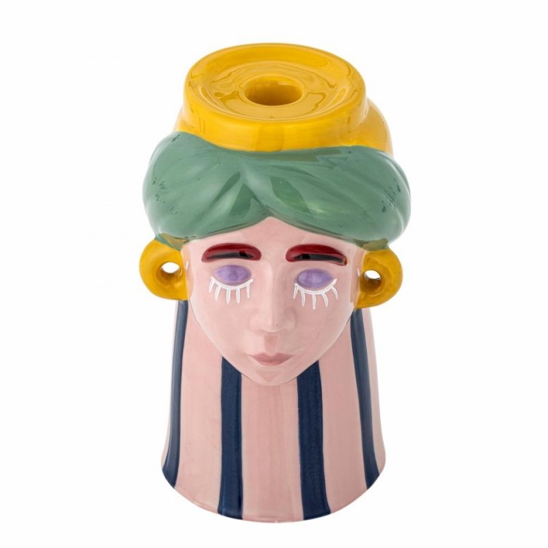 Ręcznie malowany wazon ze zdobieniem Bloomingville