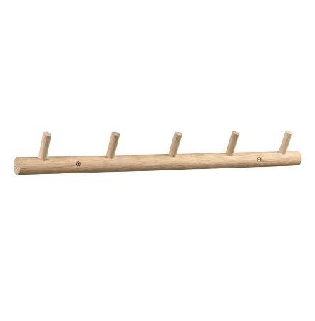 Villa Collection SCANDI Drewniany Wieszak Ścienny na Ubrania 70 cm Dębowy