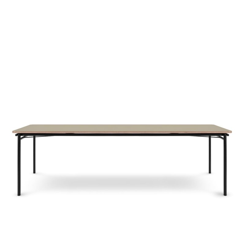 Eva Solo TAFFEL Stół Rozkładany 90 x 200-320 cm Czarny / Blat Pebble