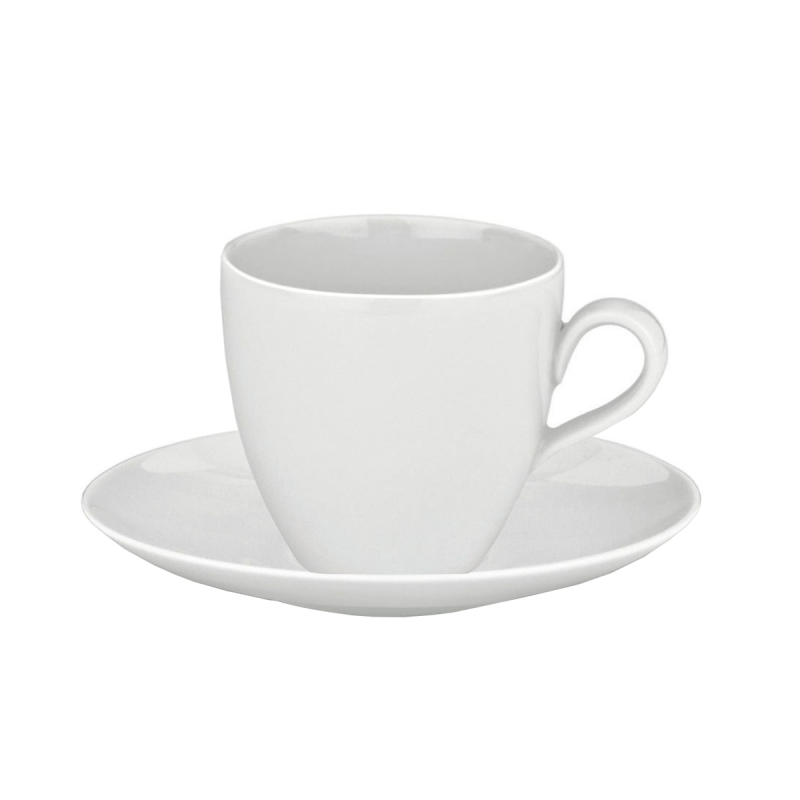 Alessi MAMI Filiżanki ze Spodkami do Kawy 200 ml 6 Szt. Białe