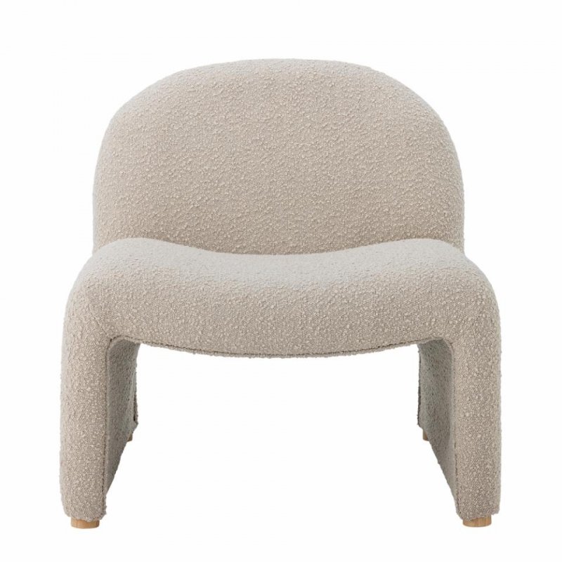 Bloomingville NEEL Fotel w Tkaninie Bouclé / Kremowy