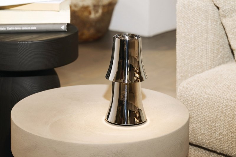 Alessi HALESIA Bezprzewodowa Lampka LED Stalowa / Srebrna Polerowana