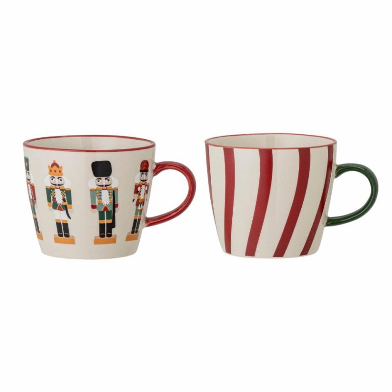 Bloomingville CHRISTMAS JOLLY Świąteczny Kubek 300 ml / Zestaw 2 Szt.