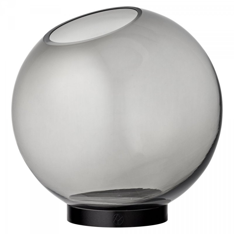 Aytm GLOBE Wazon do Kwiatów Czarny 21 cm Podstawa Czarna