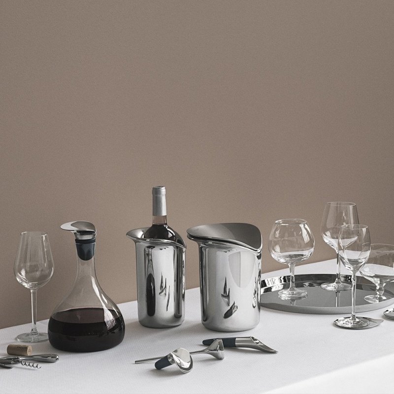 Georg Jensen WINE Stalowy Pojemnik Termiczny na Lód + Szczypce