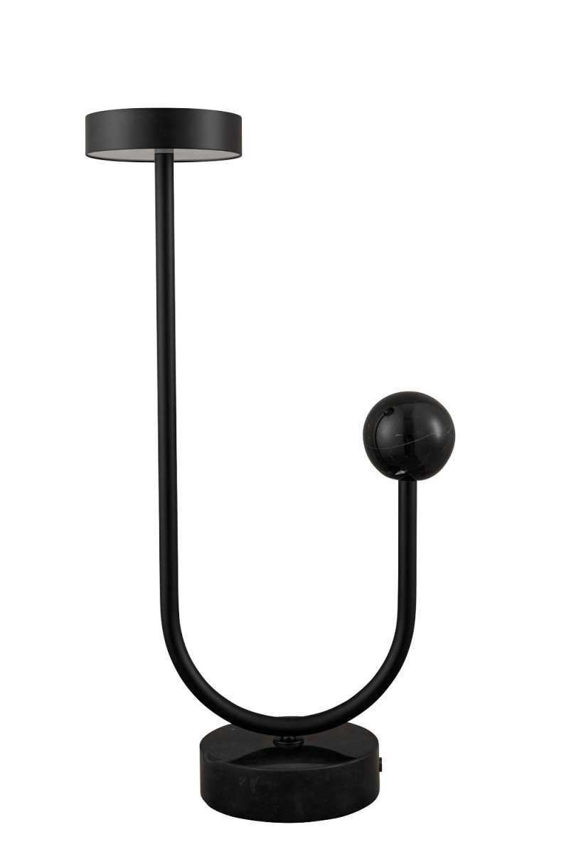 Aytm GRASIL Lampa Stołowa / Nocna Czarna - Marmur