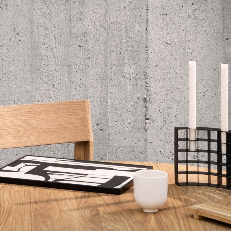 Kristina dam studio MESH Świecznik Stalowy / Czarny