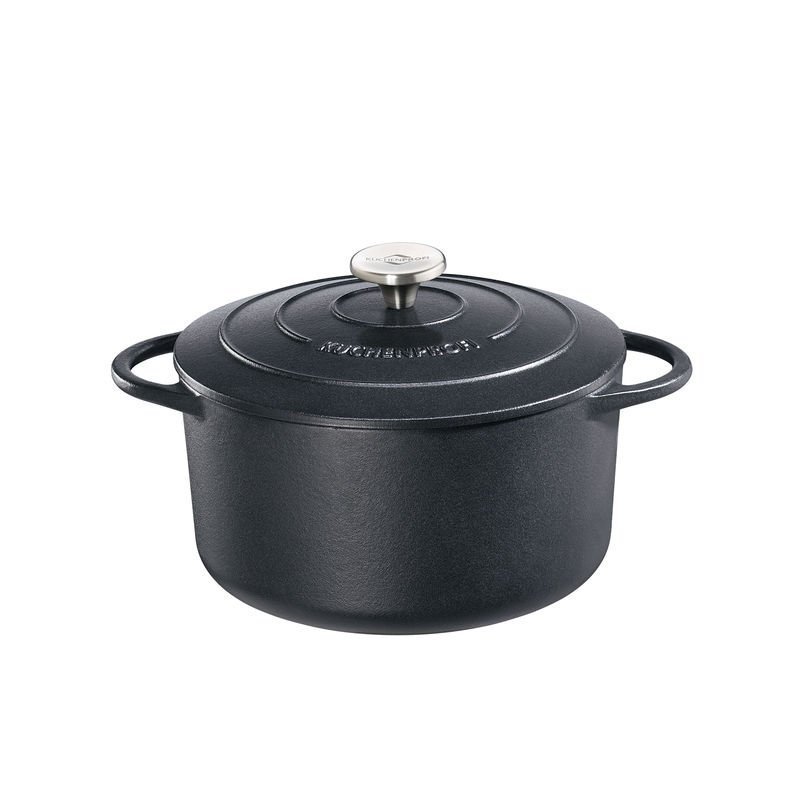 Küchenprofi PROVENCE Garnek Żeliwny z Pokrywką 26 cm Czarny