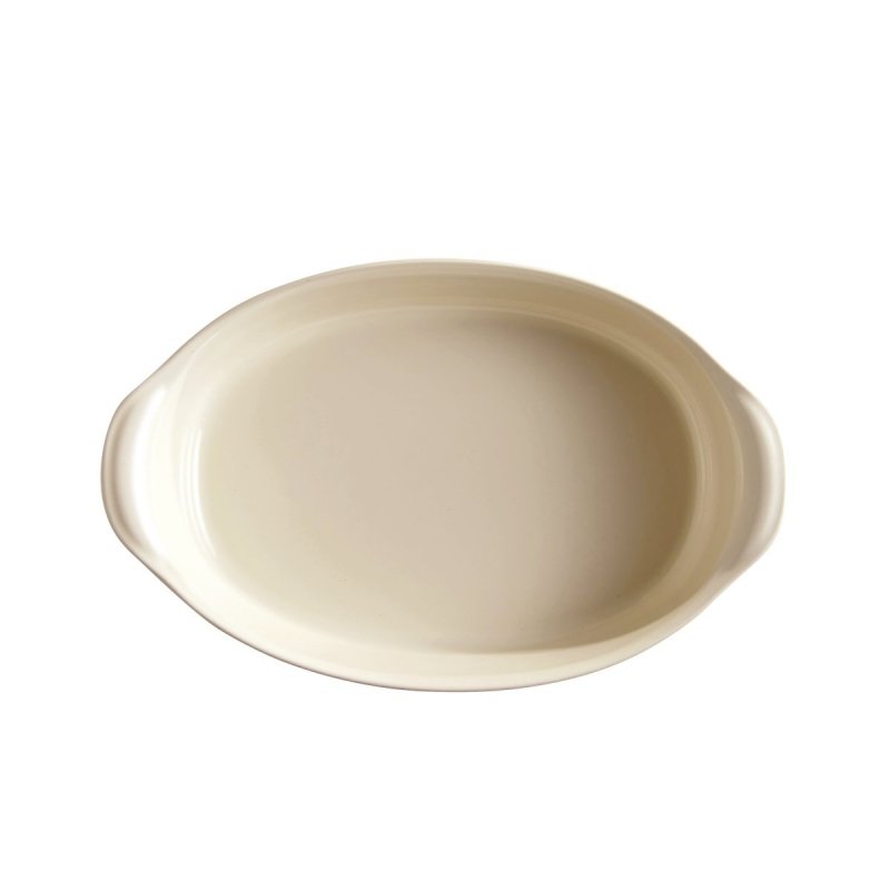 Emile Henry NATURAL CHIC Forma - Owalne Naczynie do Zapiekania 35 cm Kremowe