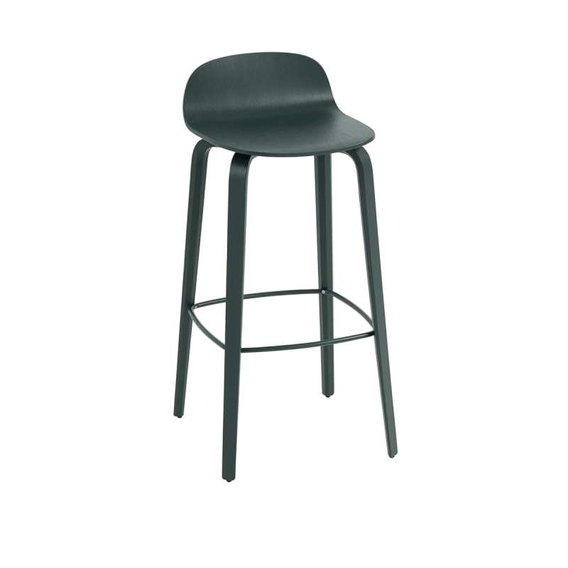 Muuto VISU BAR Hoker - Stołek Barowy 75 cm Ciemnozielony