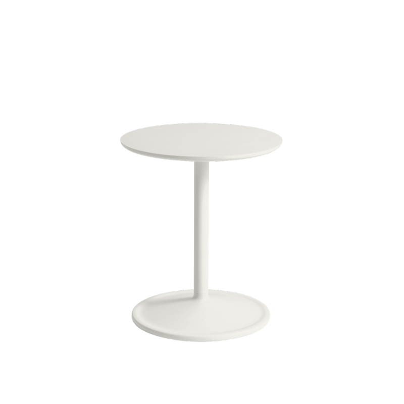 Muuto SOFT SIDE Stolik Okrągły 48 cm Biały / Blat 41 cm Linoleum