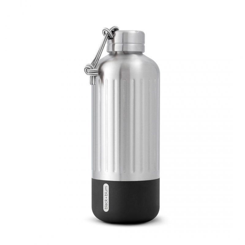 black+blum EXPLORER Stalowa Butelka Termiczna do Wody 850 ml / Czarna
