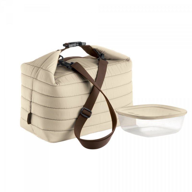 Guzzini HANDY ON THE GO Torba Termiczna z Pojemnikiem na Lunch / Piaskowa