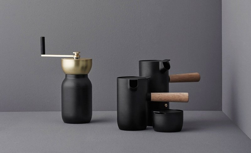 Stelton COLLAR Kawiarka - Zaparzacz do Kawy Espresso / Czarny