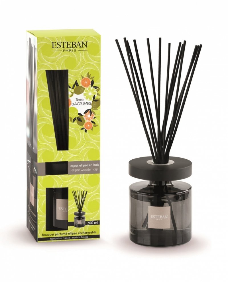 Esteban PARIS Dyfuzor Zapachowy z Patyczkami 200 ml / Zapach Terre dAgrumes