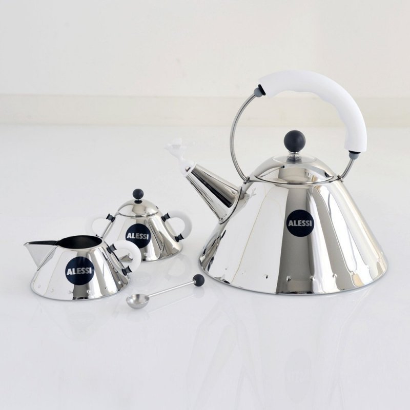 Alessi 9093 Czajnik z Gwizdkiem 2 l / Biały