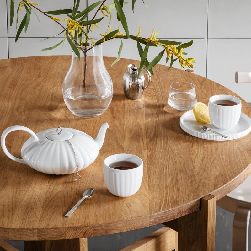 Georg Jensen BERNADOTTE Porcelanowy Kubek Termiczny / Czarki do Herbaty 200 ml 2 Szt. Biały