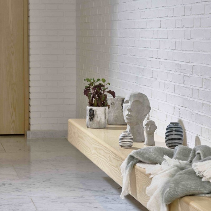 Villa Collection TALVIK Figura - Rzeźba Dekoracyjna 30 cm Głowa Szara