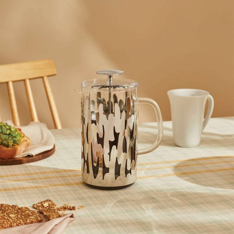 Alessi BARKOFFEE Zaparzacz Tłokowy do Kawy lub Herbaty 720 ml / Srebrny