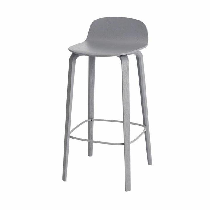 Muuto VISU BAR Hoker - Stołek Barowy 75 cm Szary