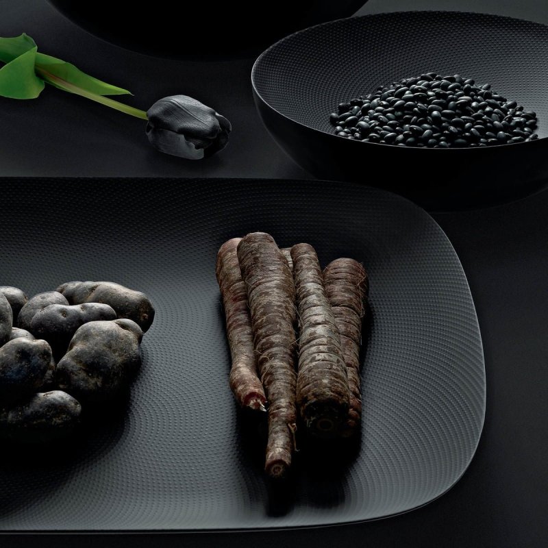 Alessi MOIRE Patera - Taca Stalowa 45 cm Czarna