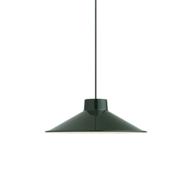 Muuto TOP PEDANT Stalowa Lampa Wisząca 36 cm Ciemnozielona