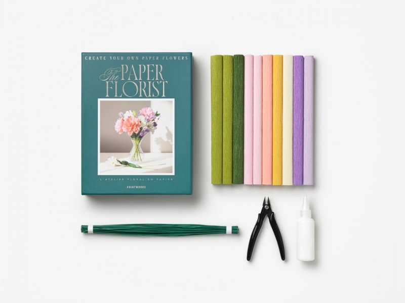 Printworks PAPER FLORIST Zestaw Kwiatów z Bibuły / Zestaw Kreatywny