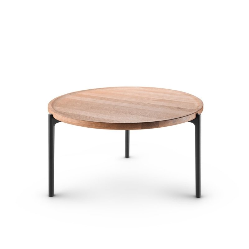 Eva Solo SAVOYE Okrągły Stolik Kawowy 60 cm (wys. 35 cm) Czarny / Blat Dąb Naturalny