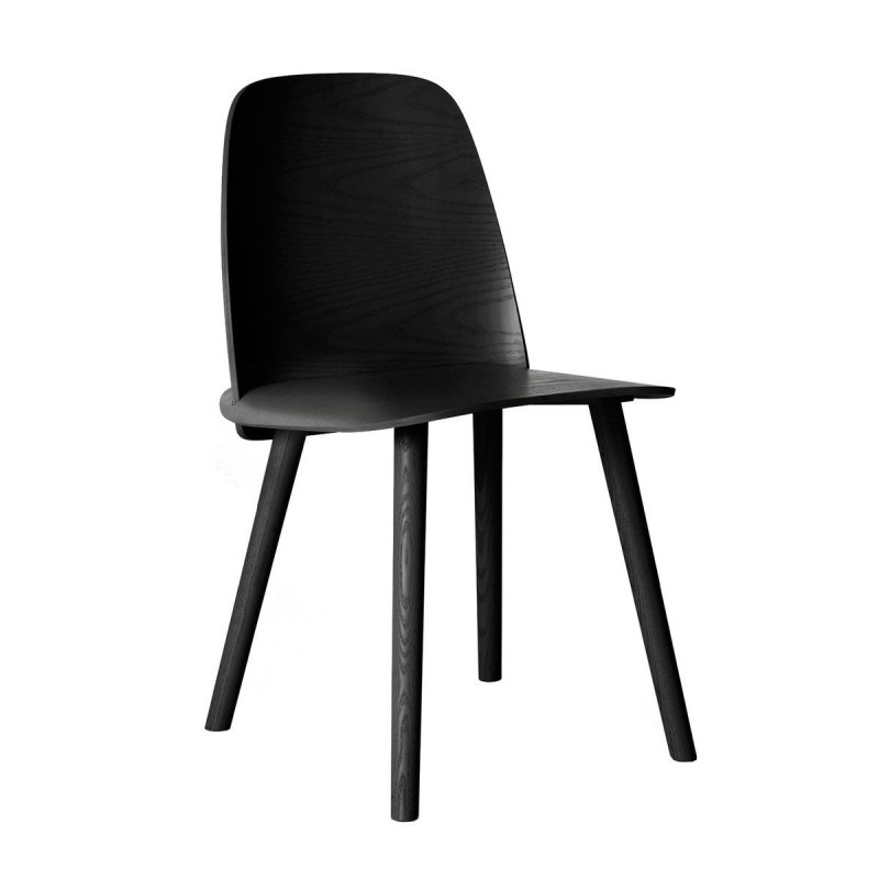 Muuto NERD Krzesło Drewniane - Czarne