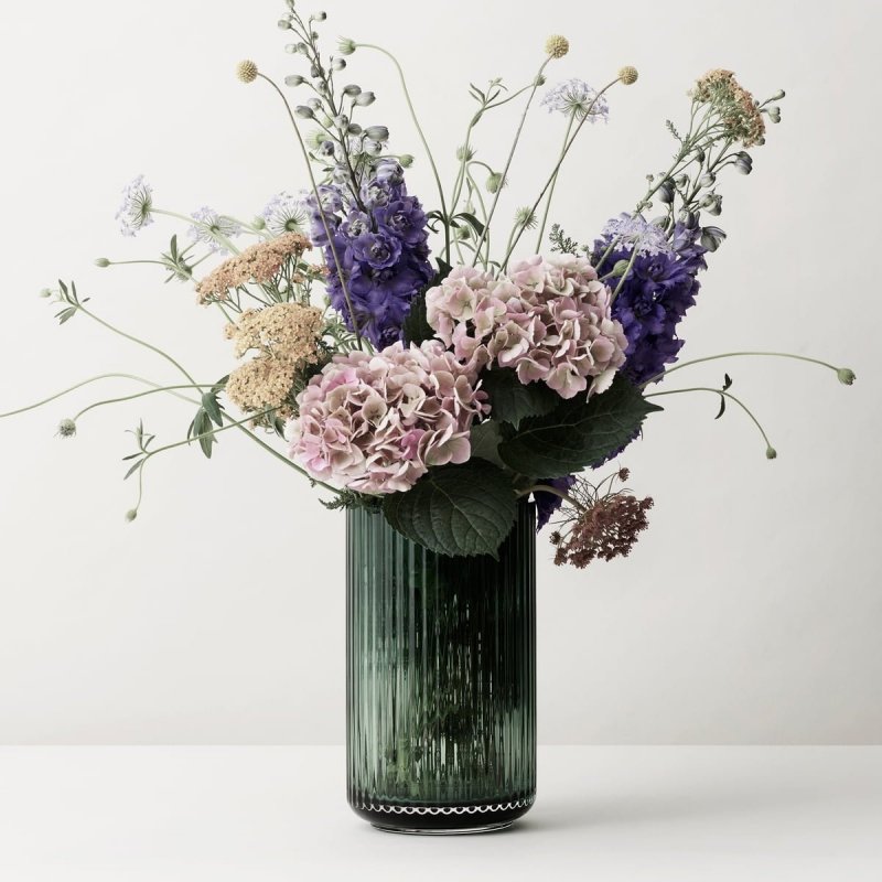 Lyngby Porcelain LYNGBY Wazon Szklany 20 cm Zielony