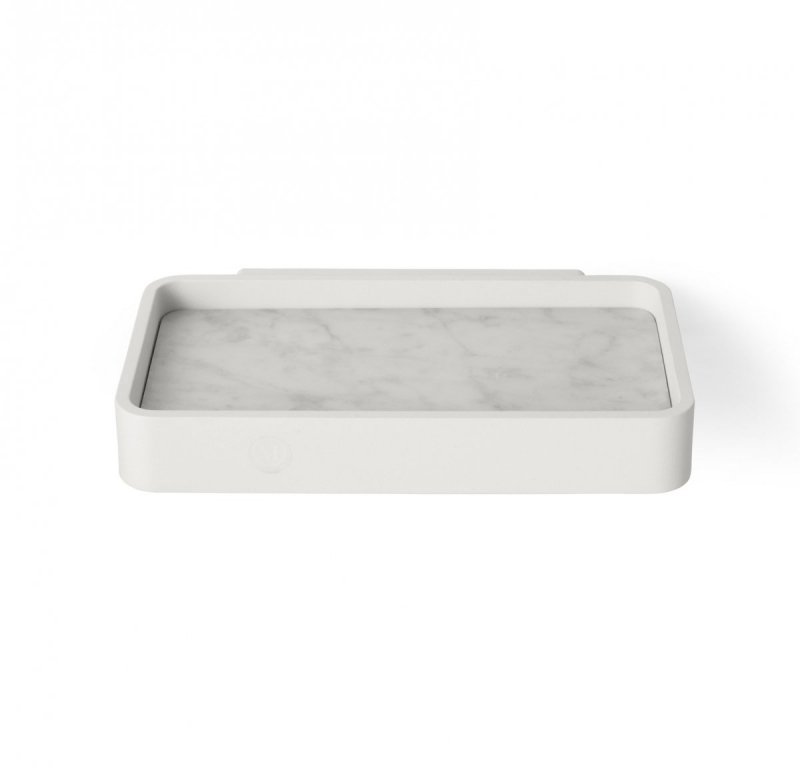 Menu BATH Ścienna Półka Łazienkowa 20 cm / Biała - Biały Marmur