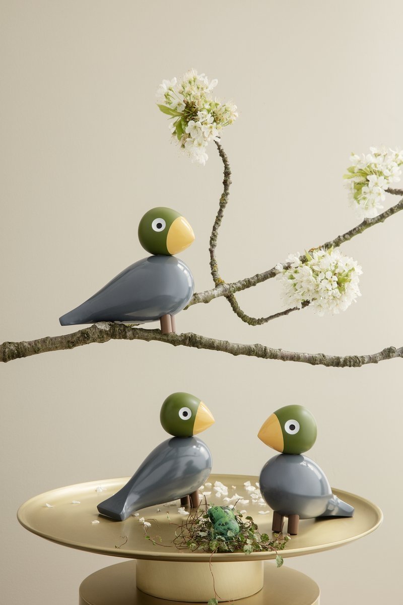 Kay Bojesen SONGBIRD Ptaszek Drewniany NIGHTINGALE AQUA / Zielony