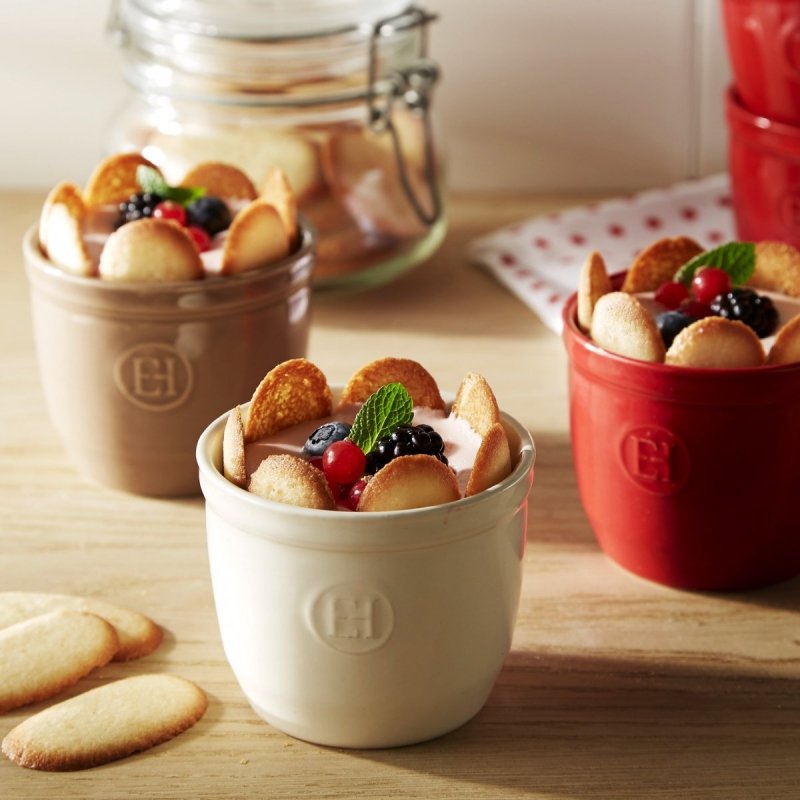 Emile Henry - Foremka do Zapiekania Typu Ramekin 2 Szt. N°8 - Kremowa