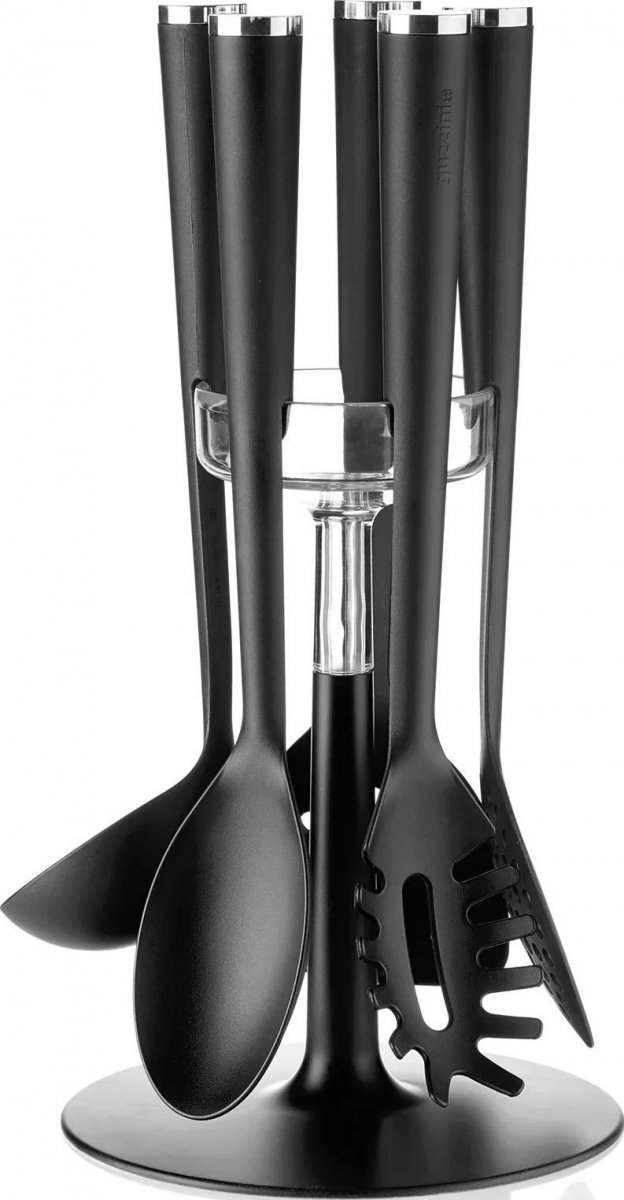 Guzzini KITCHEN Akcesoria Kuchenne na Stojaku 6 El. / Czarne