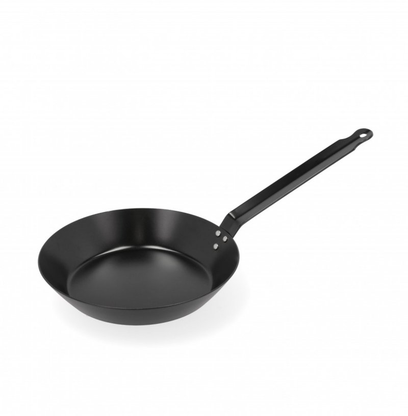 Holm KITCHEN Patelnia ze Stali Węglowej z Powłoką Nieprzywierającą 24 cm / Czarna