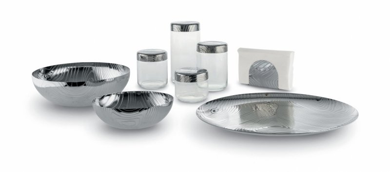 Alessi VENEER Serwetnik - Srebrny