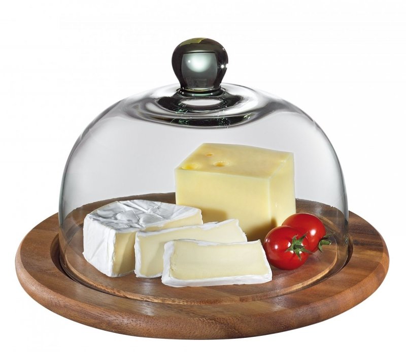 Zassenhaus AKACJA Okrągła Deska ze Szklanym Kloszem 30 cm