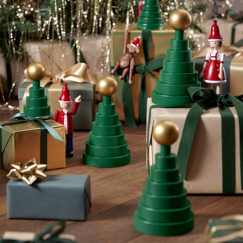 Kay Bojesen CHRISTMAS Drewniana Dekoracja -  Choinka Świąteczna 19,5 cm / Zielona