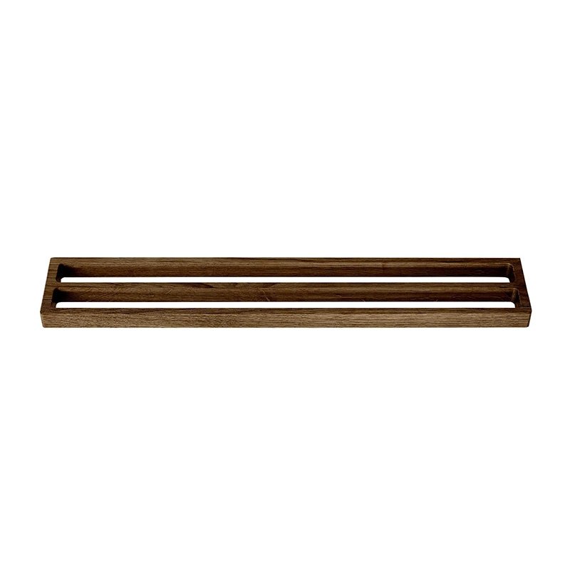 Andersen Furniture BATH Drewniany Podwójny Reling na Ręczniki 73,5 cm / Ciemny Jesion